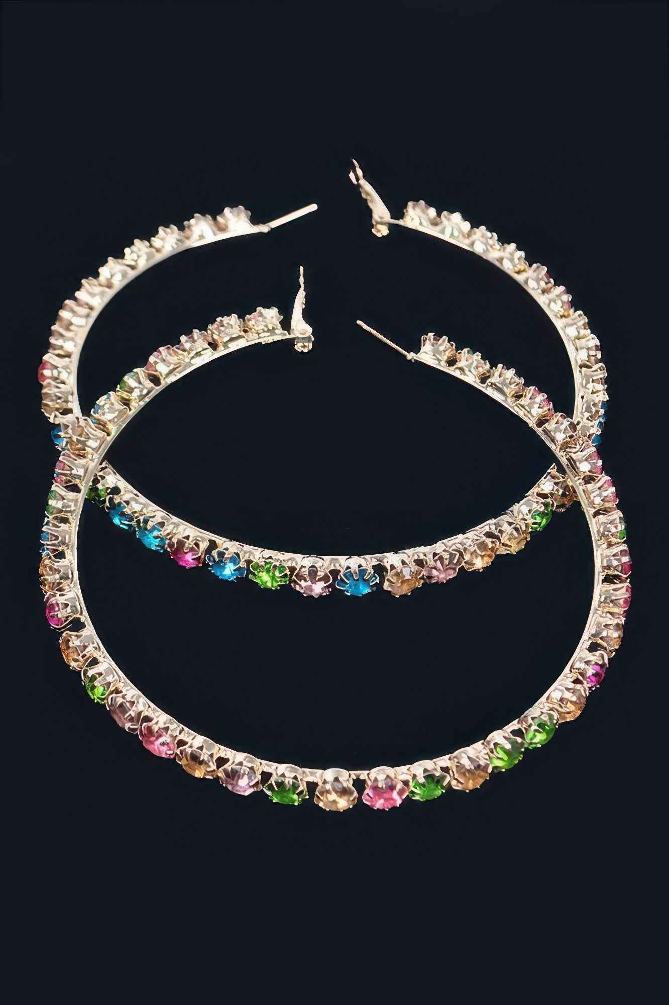 Hoop Rhinestone Earrings