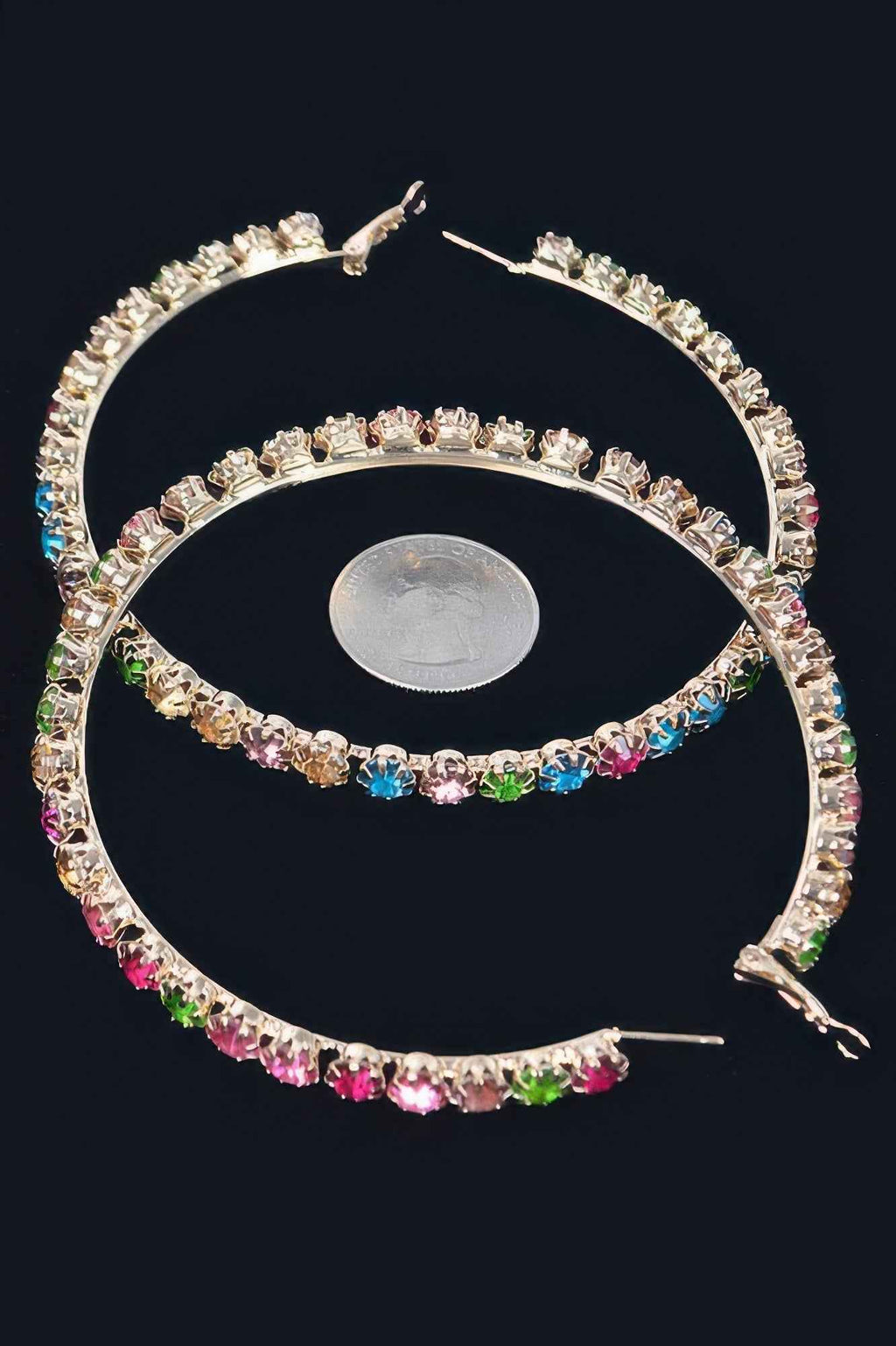 Hoop Rhinestone Earrings