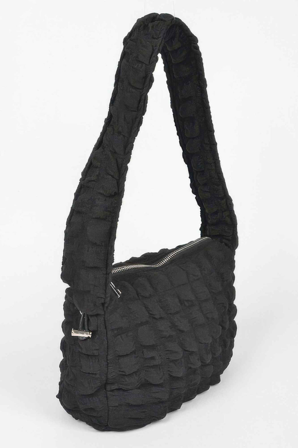 Embossed Cotton Shoulder Bag