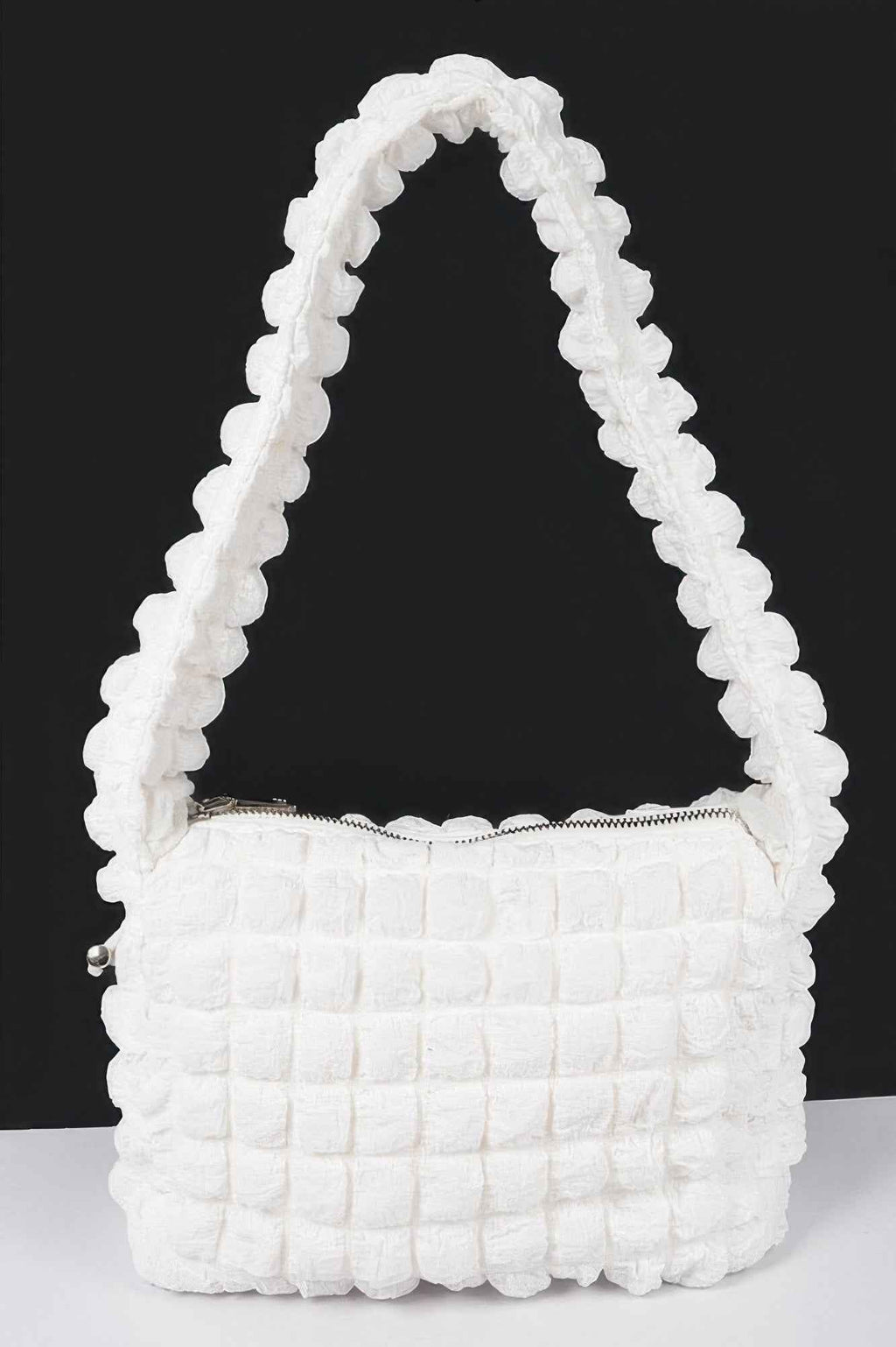 Embossed Cotton Shoulder Bag