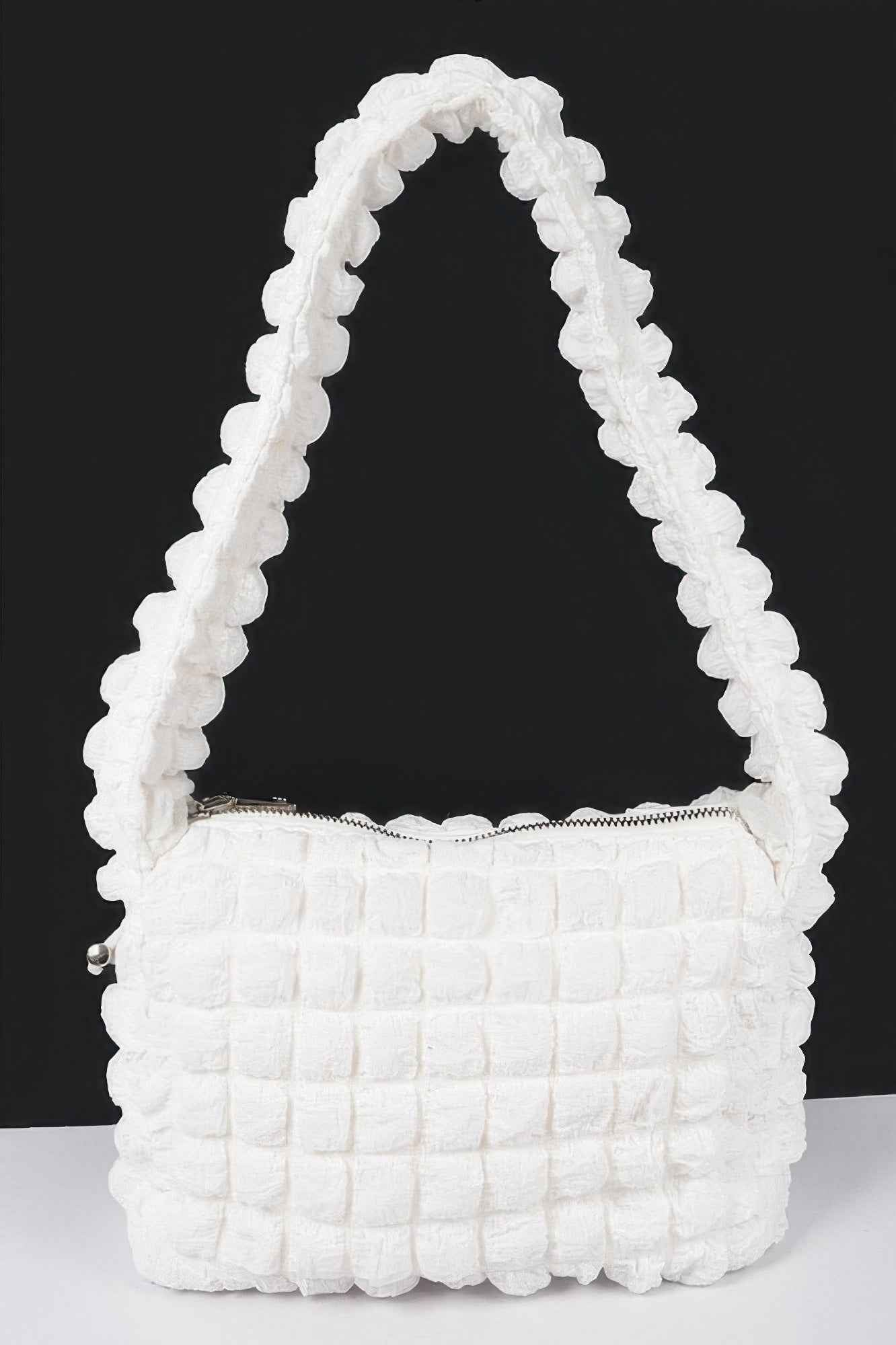 Embossed Cotton Shoulder Bag