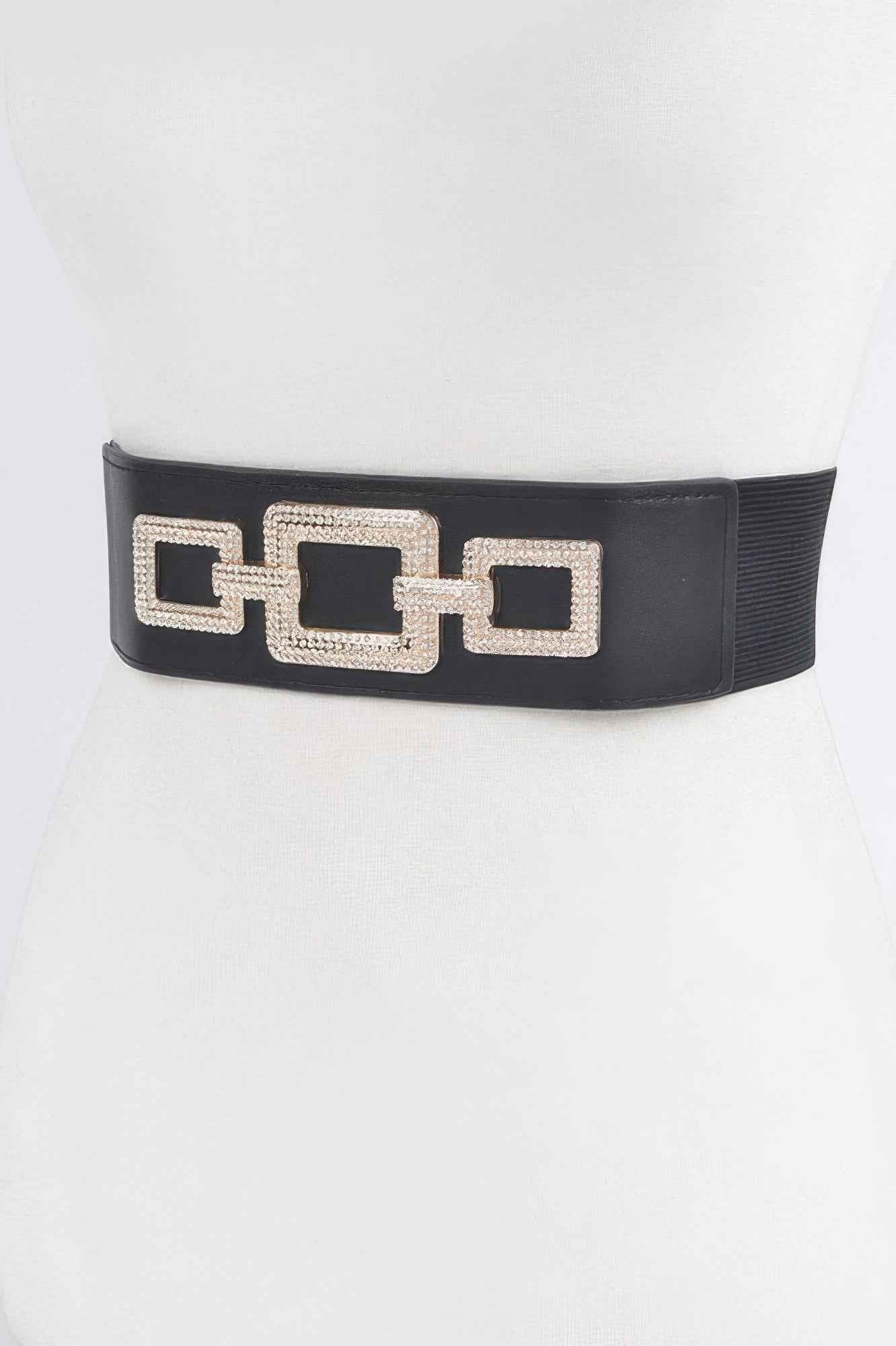Rhinestone Link Elastic Belt