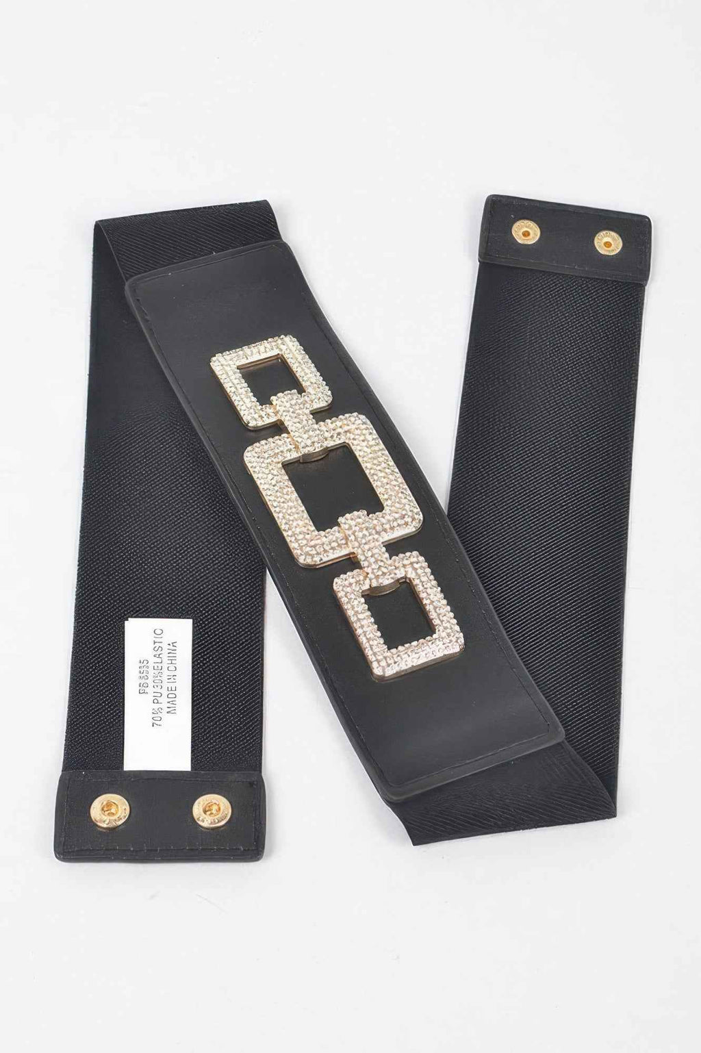 Rhinestone Link Elastic Belt