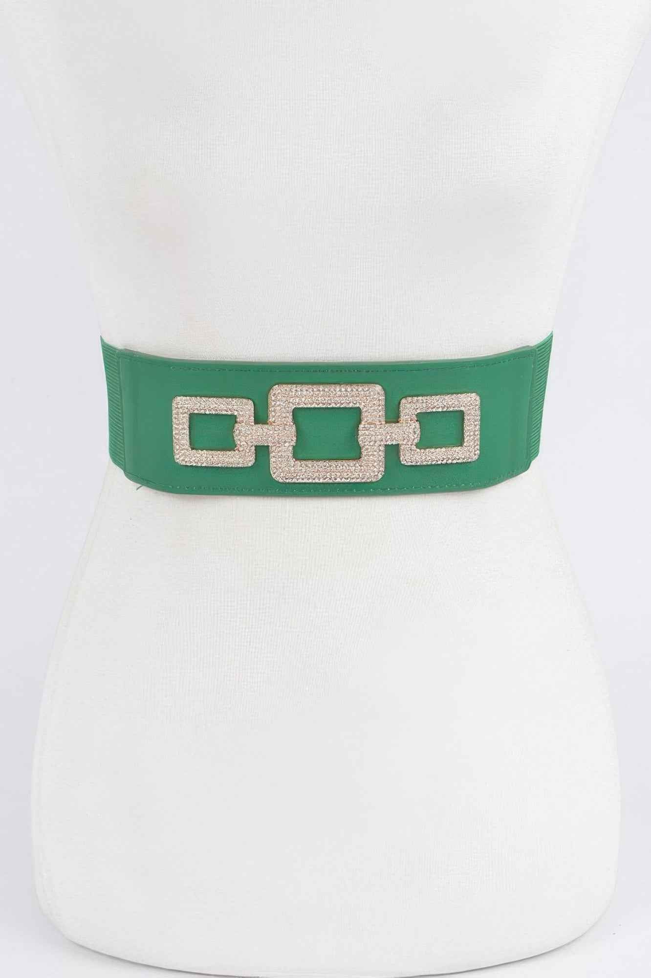 Rhinestone Link Elastic Belt