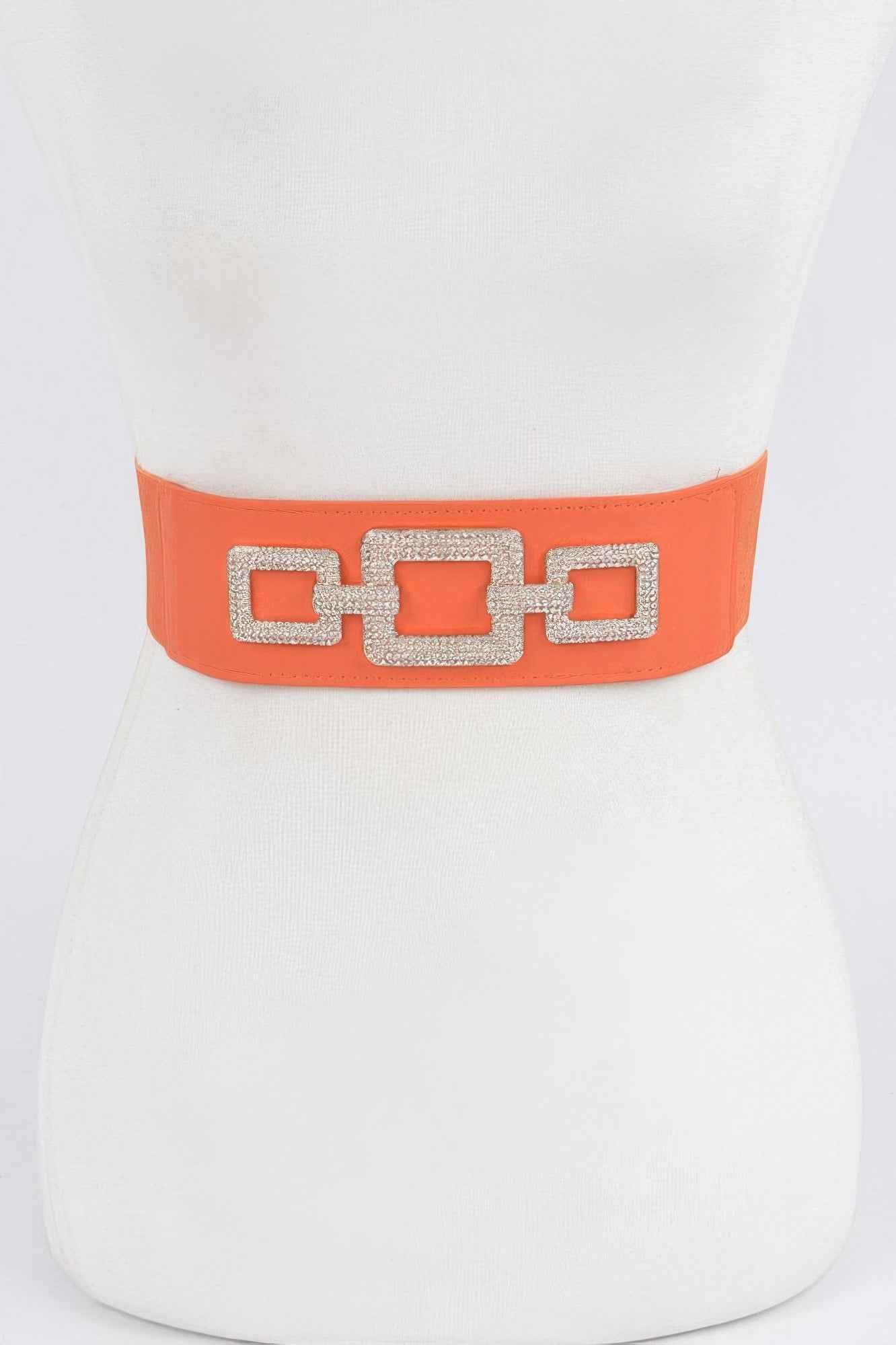 Rhinestone Link Elastic Belt