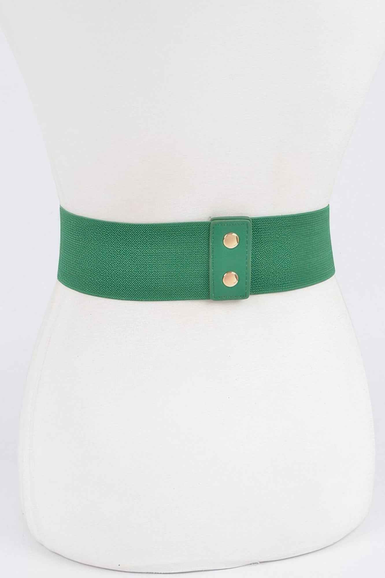 Rhinestone Link Plus Size Elastic Belt