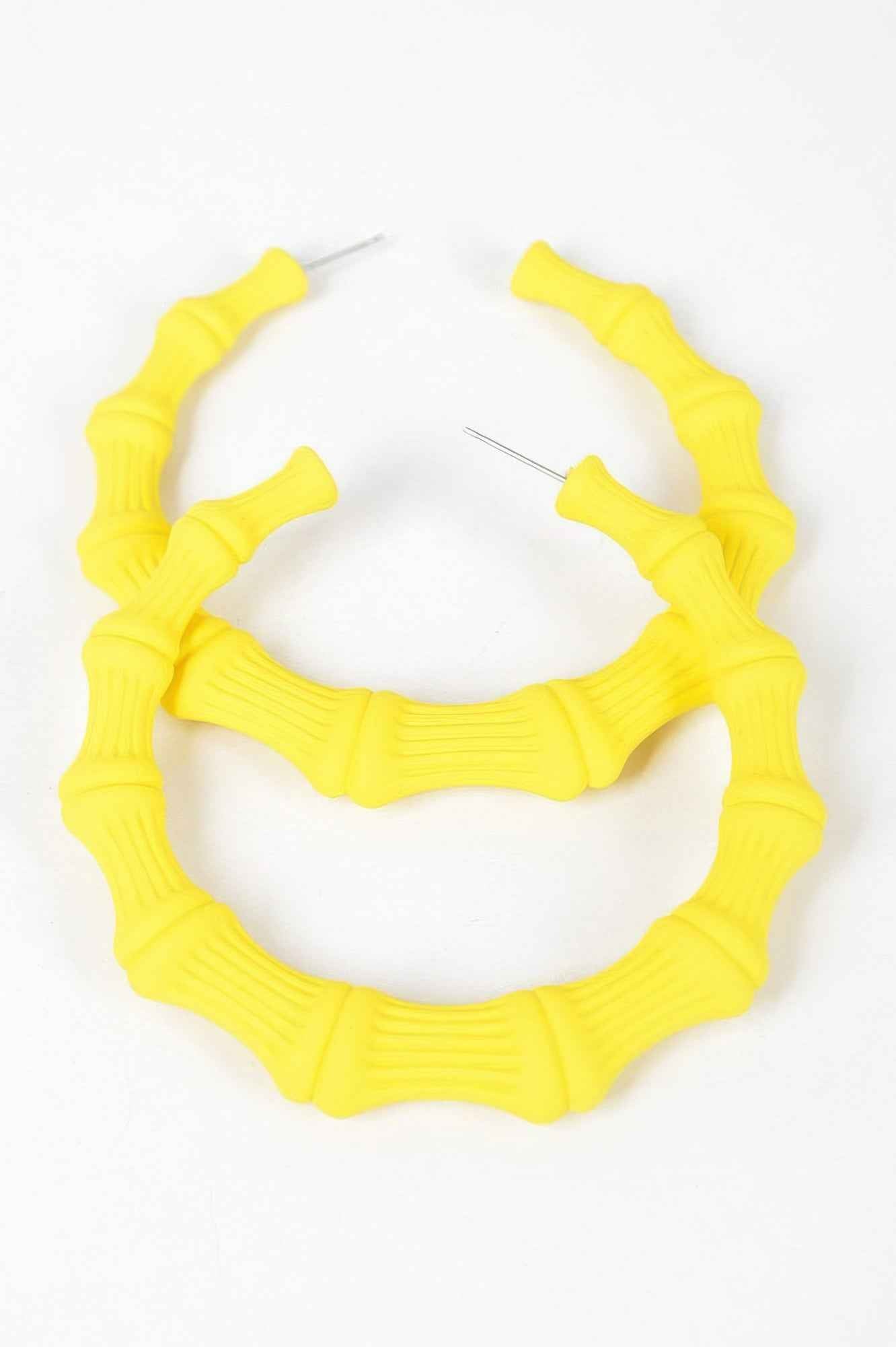 Color Paint Bamboo Shape Earring