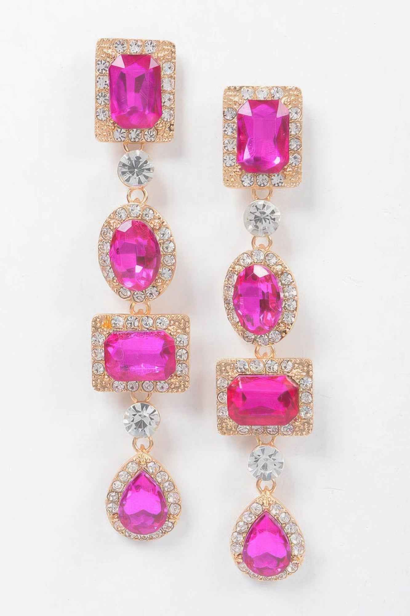 Multi Shape Stone Earring