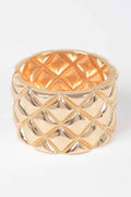 Metal Diagonal Shape Cuff Bracelet