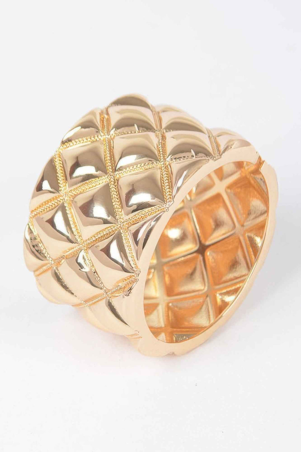 Metal Diagonal Shape Cuff Bracelet