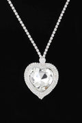 Jeweled Crystal Heart Necklace