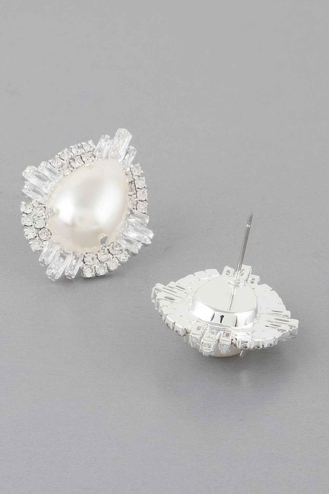 Jeweled Teardrop Crystal Stud Earrings