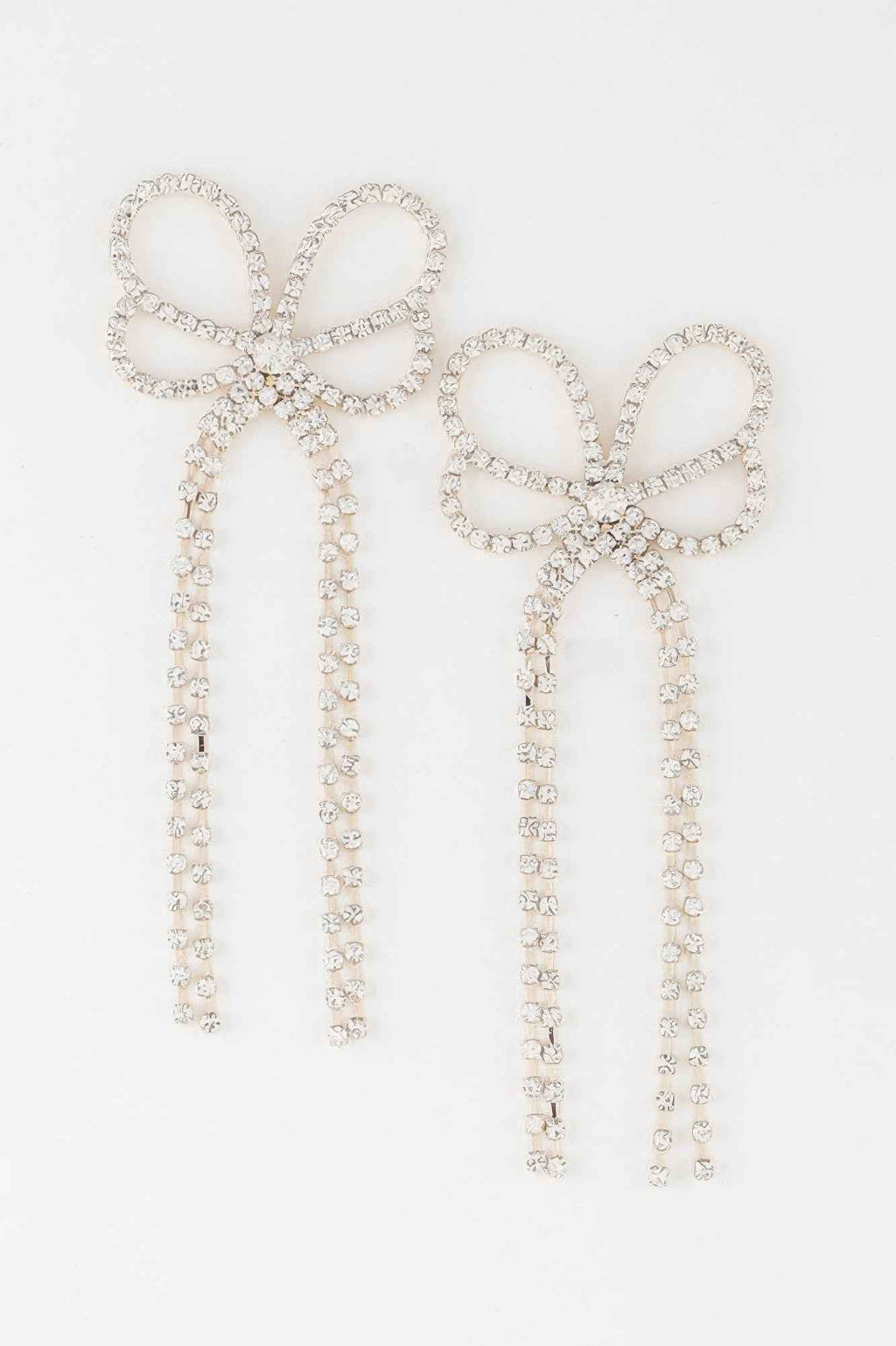 Jeweled Butterfly Drop Earrings