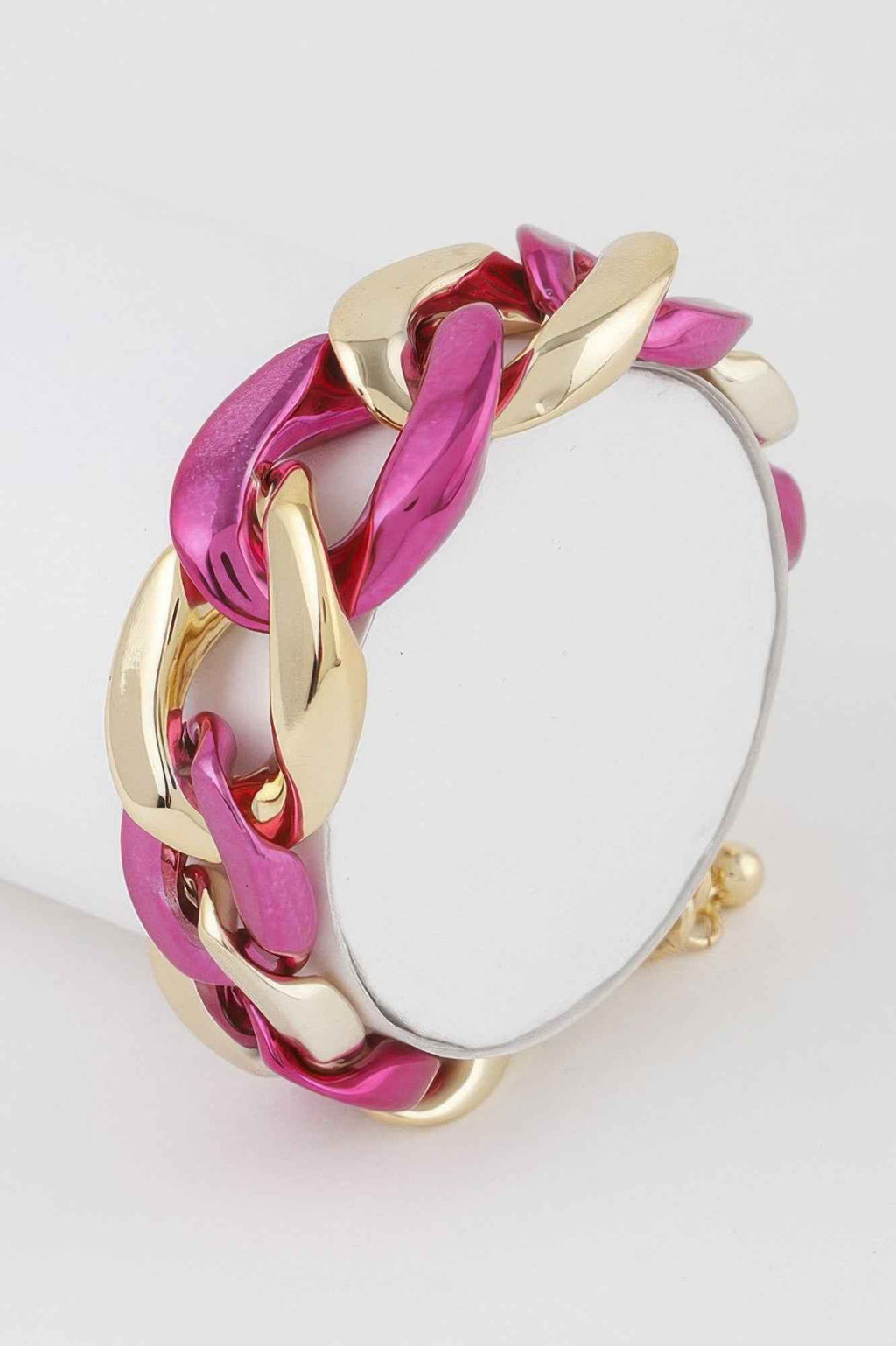 Two Toned Twisted Chain Bracelet