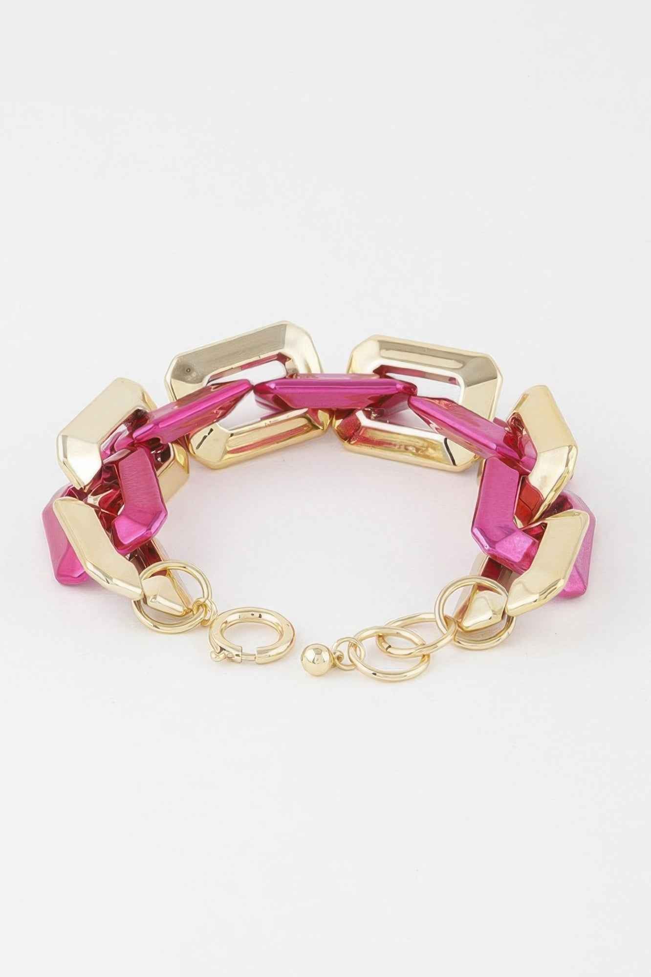 Two Toned Link Chain Bracelet