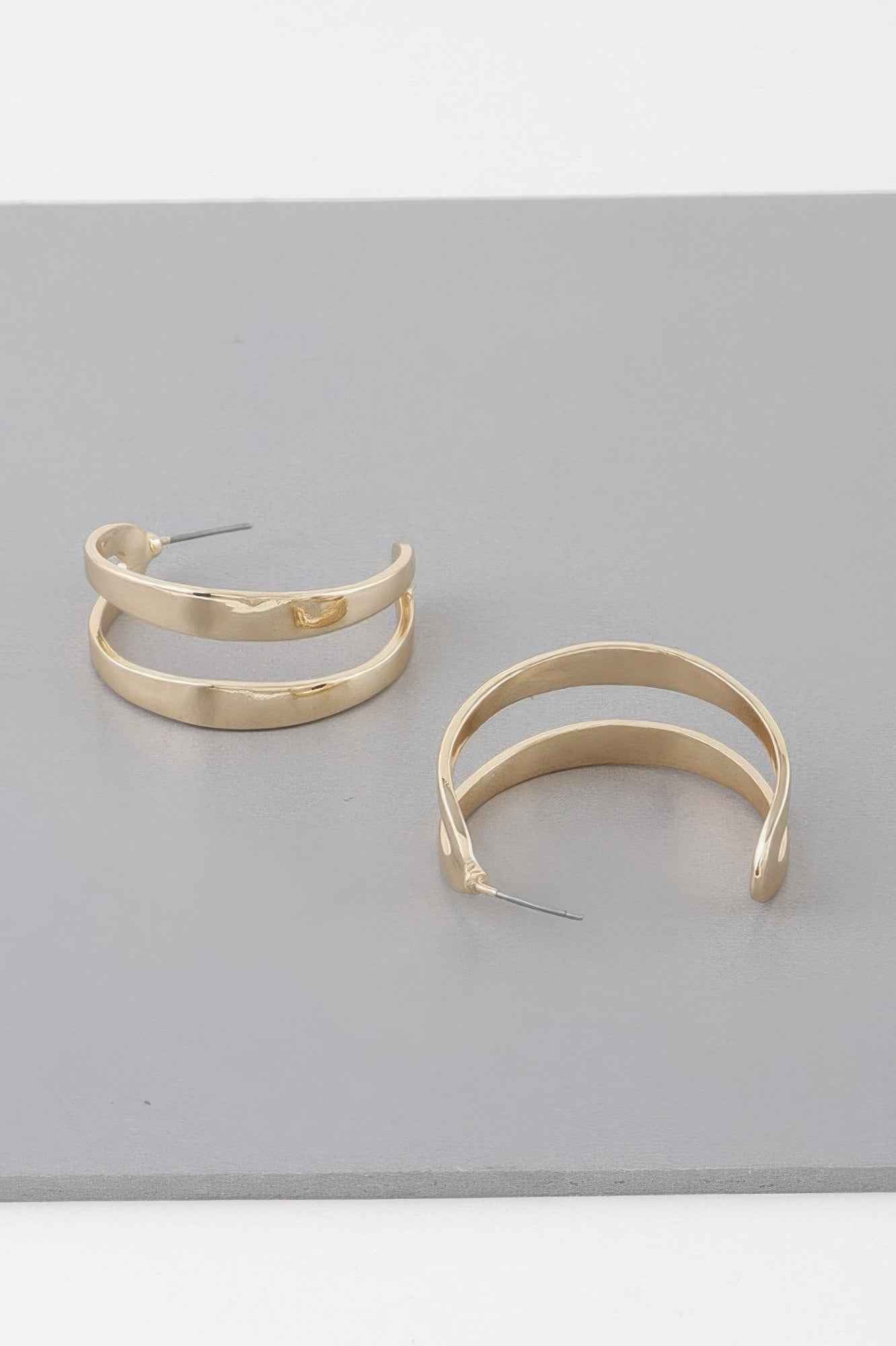 Melted Open Hoop Earrings