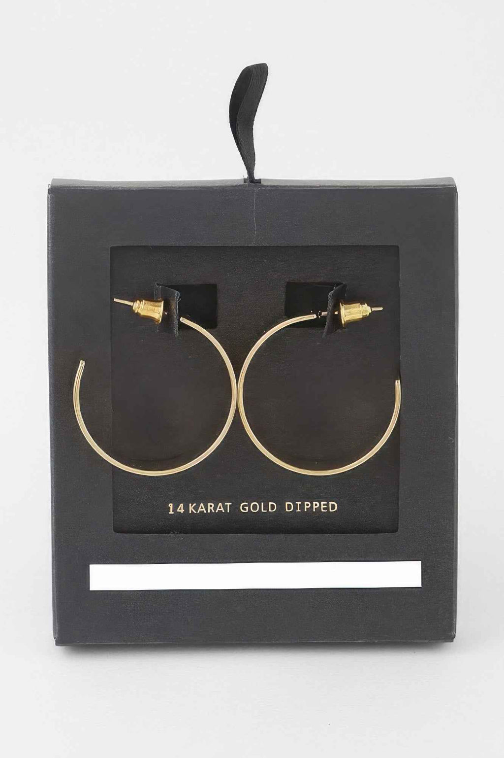 Shiny Flat Hoop Earrings
