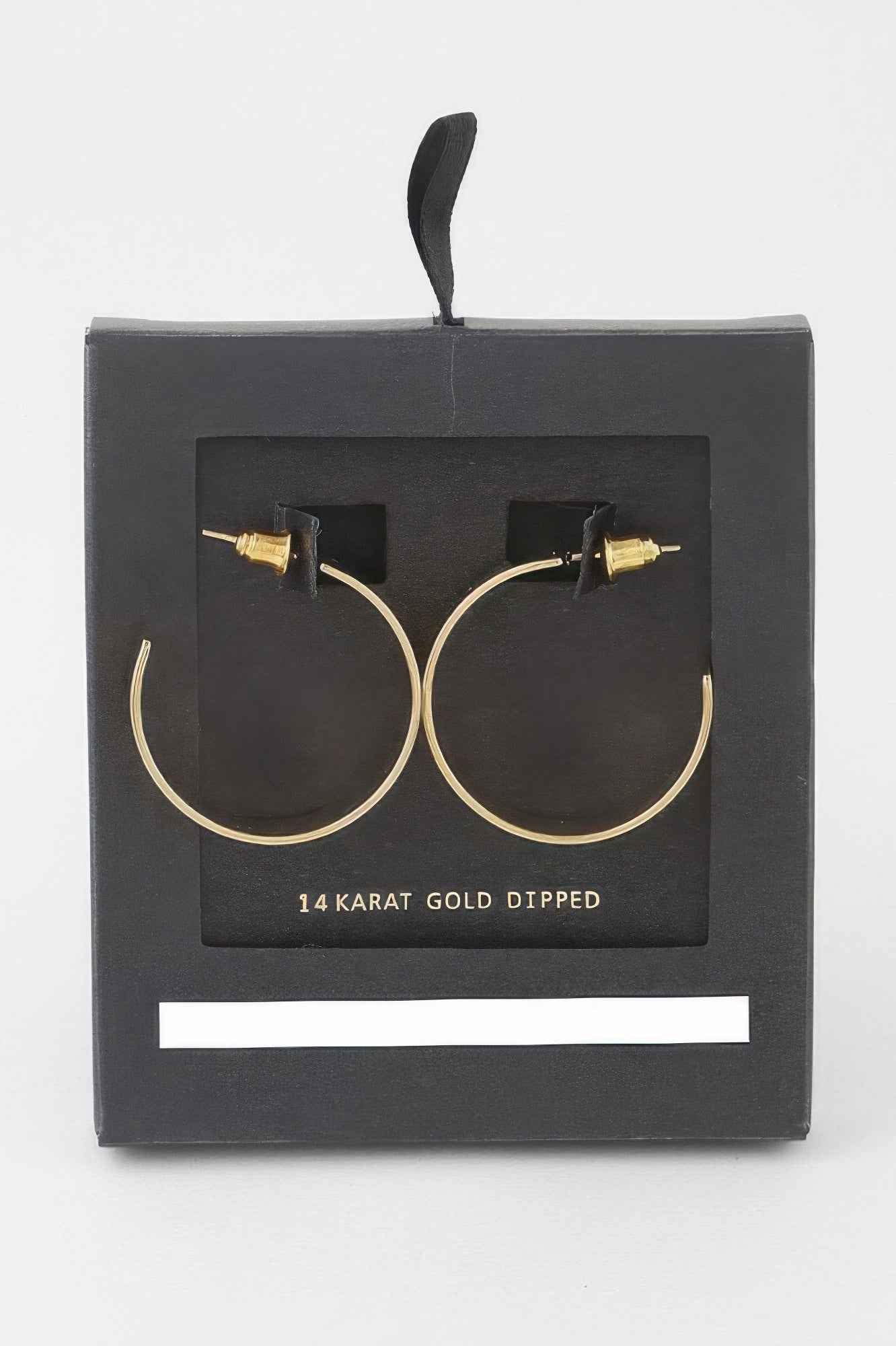 Shiny Flat Hoop Earrings