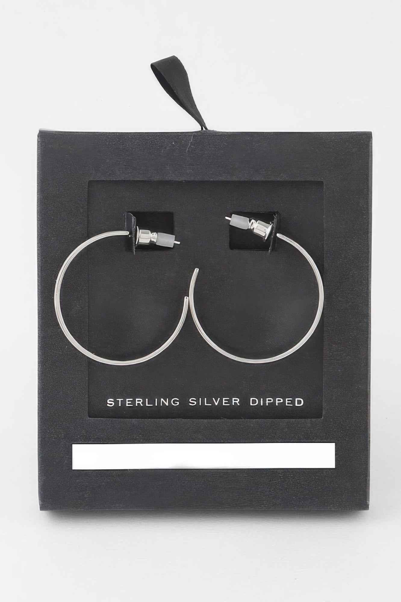 Shiny Flat Hoop Earrings