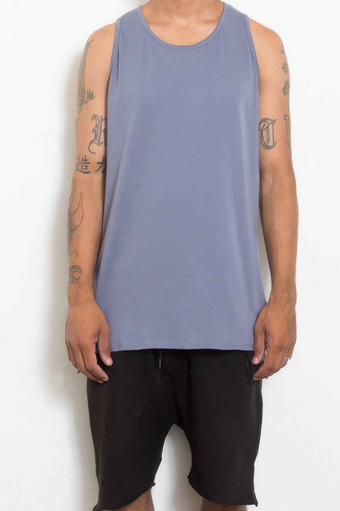 Hi Lo Plain Tank Top