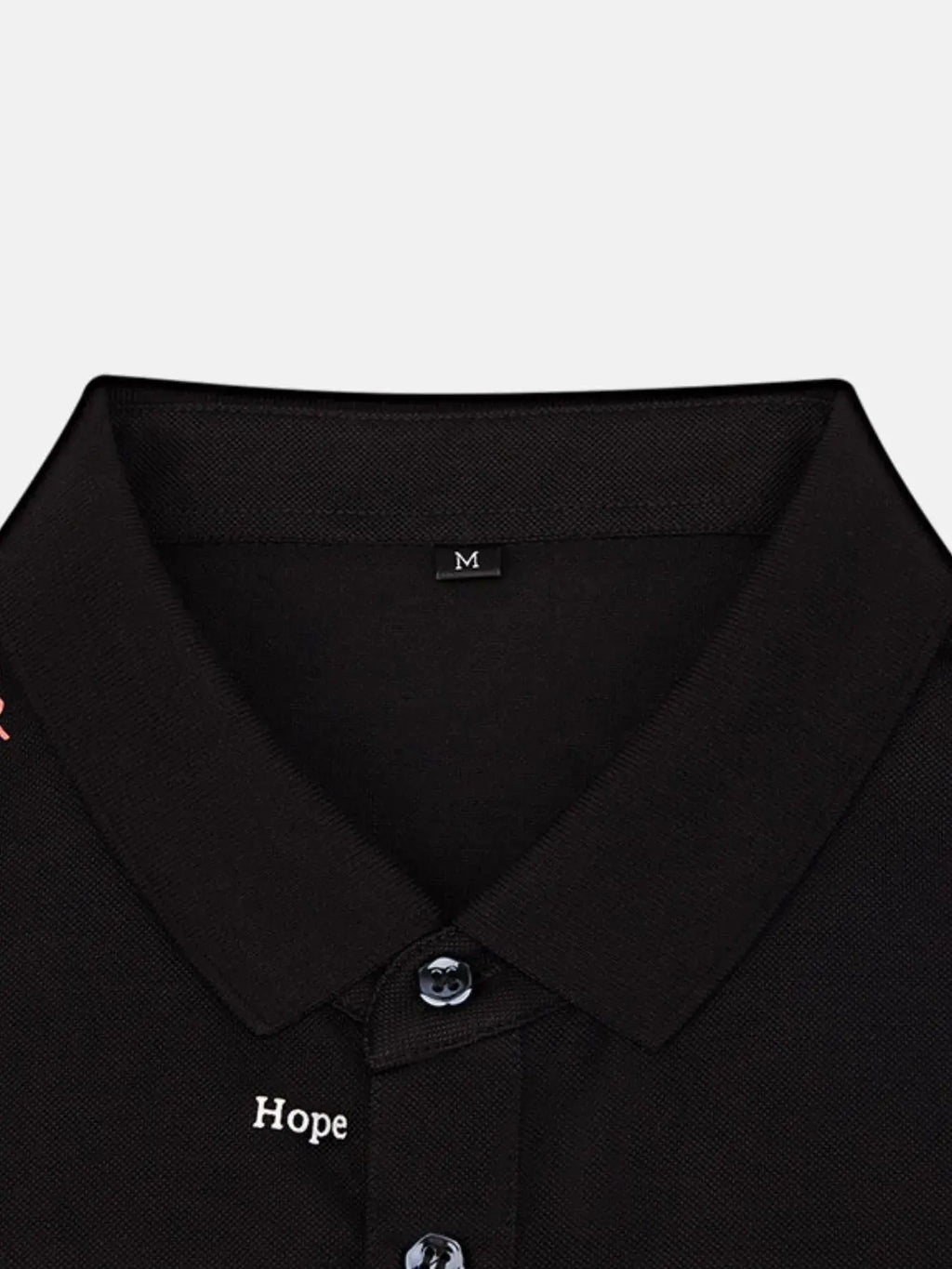 Men's Letter Embroidered Collared Neck Polo.