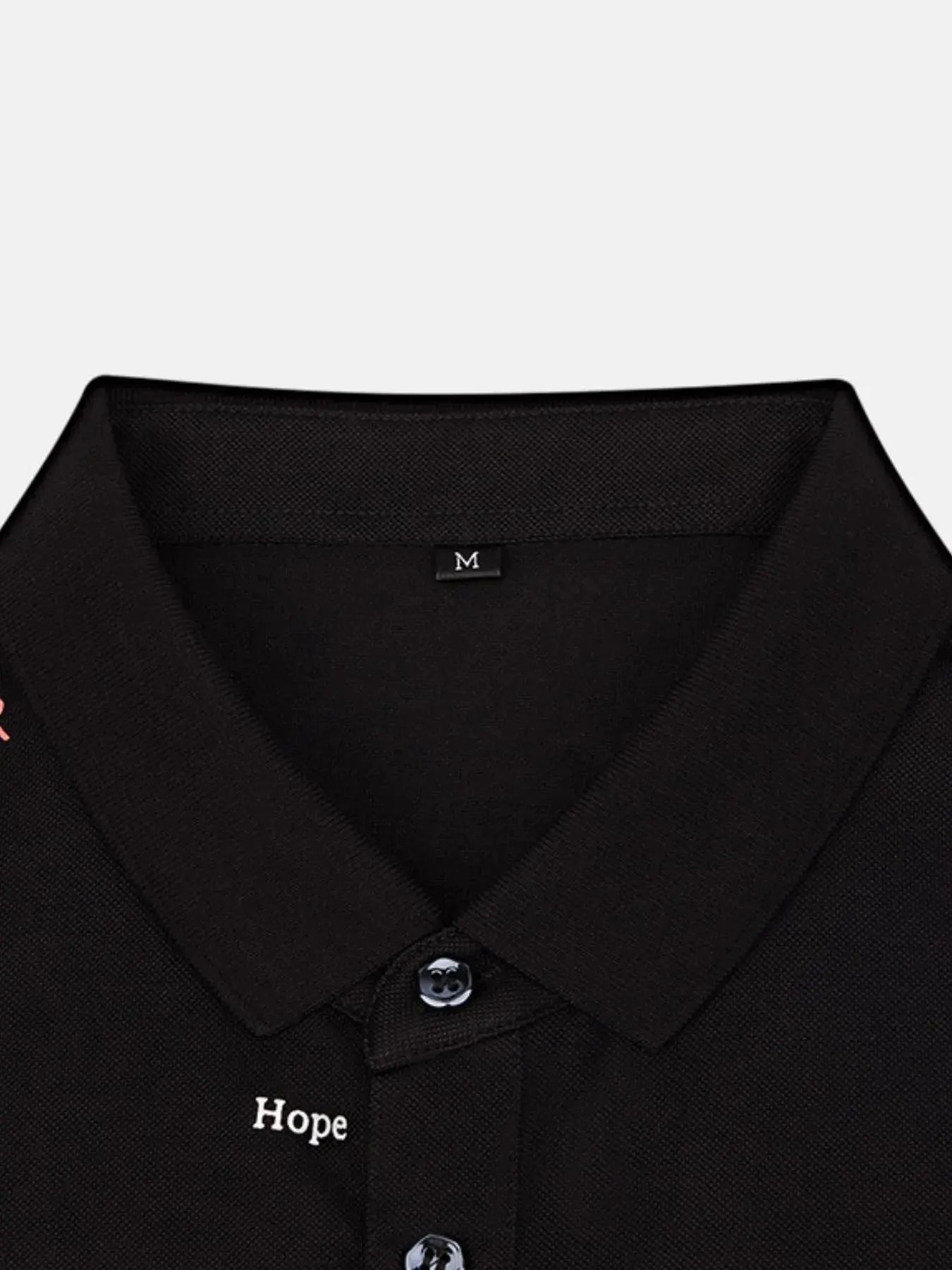 Men's Letter Embroidered Collared Neck Polo.