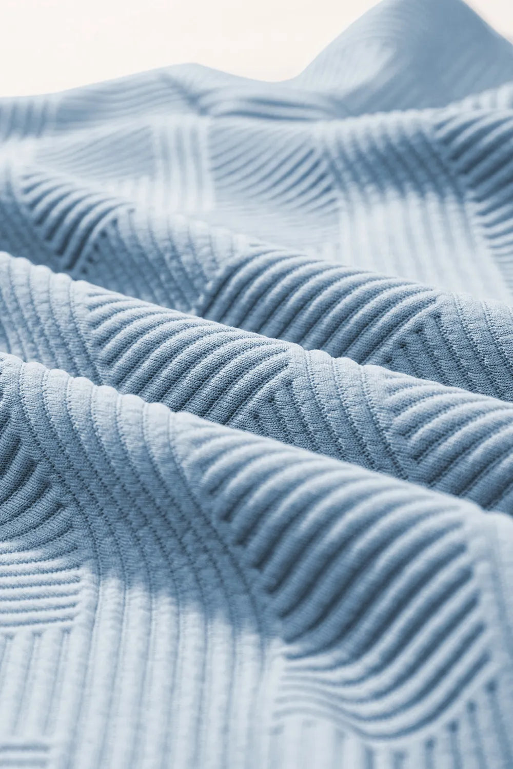 Textured Collared Neck Top and Wide Leg Pants Set.