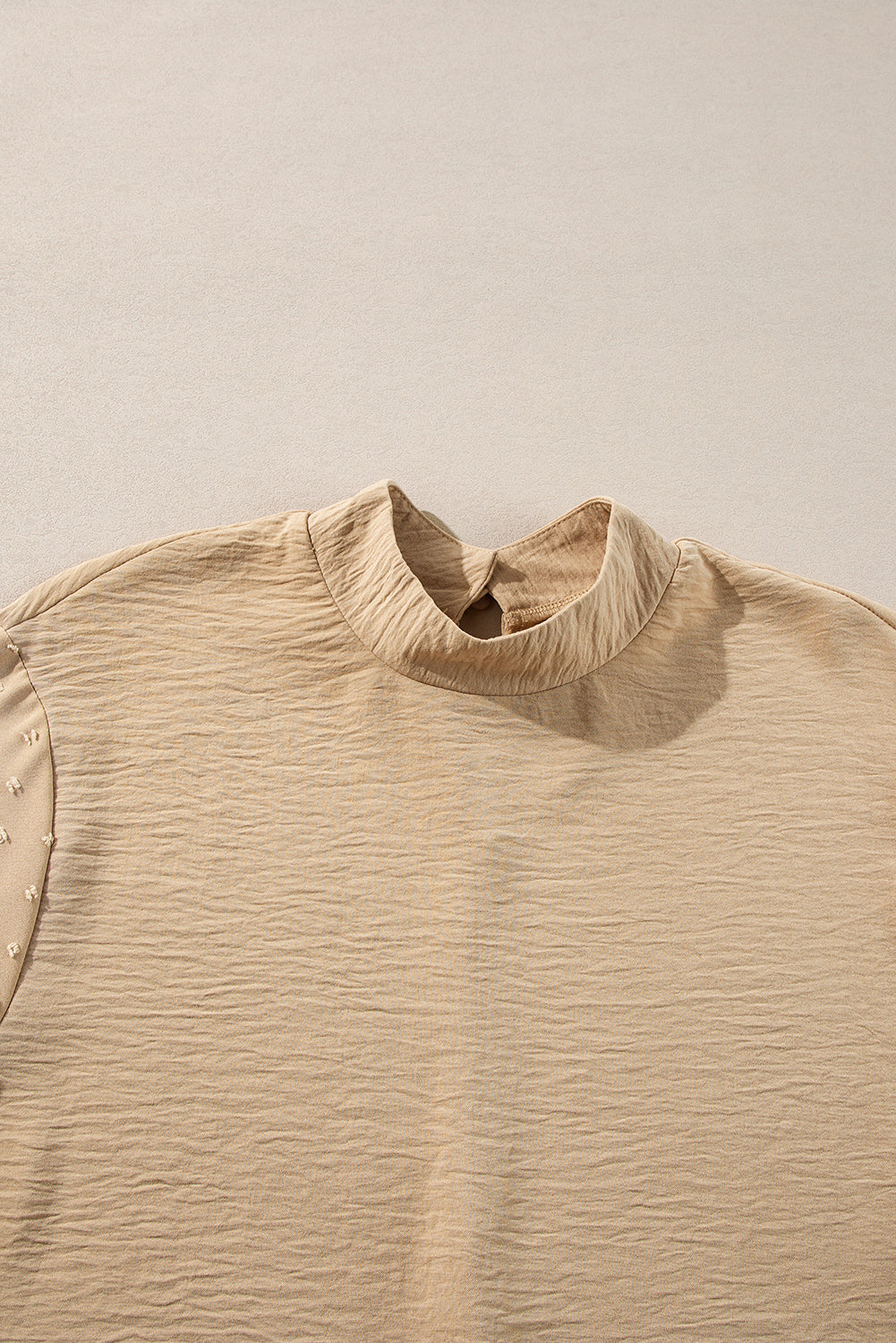 Parchment Swiss Dot Balloon Sleeve Loose Blouse Dear-Lover Dropshipping