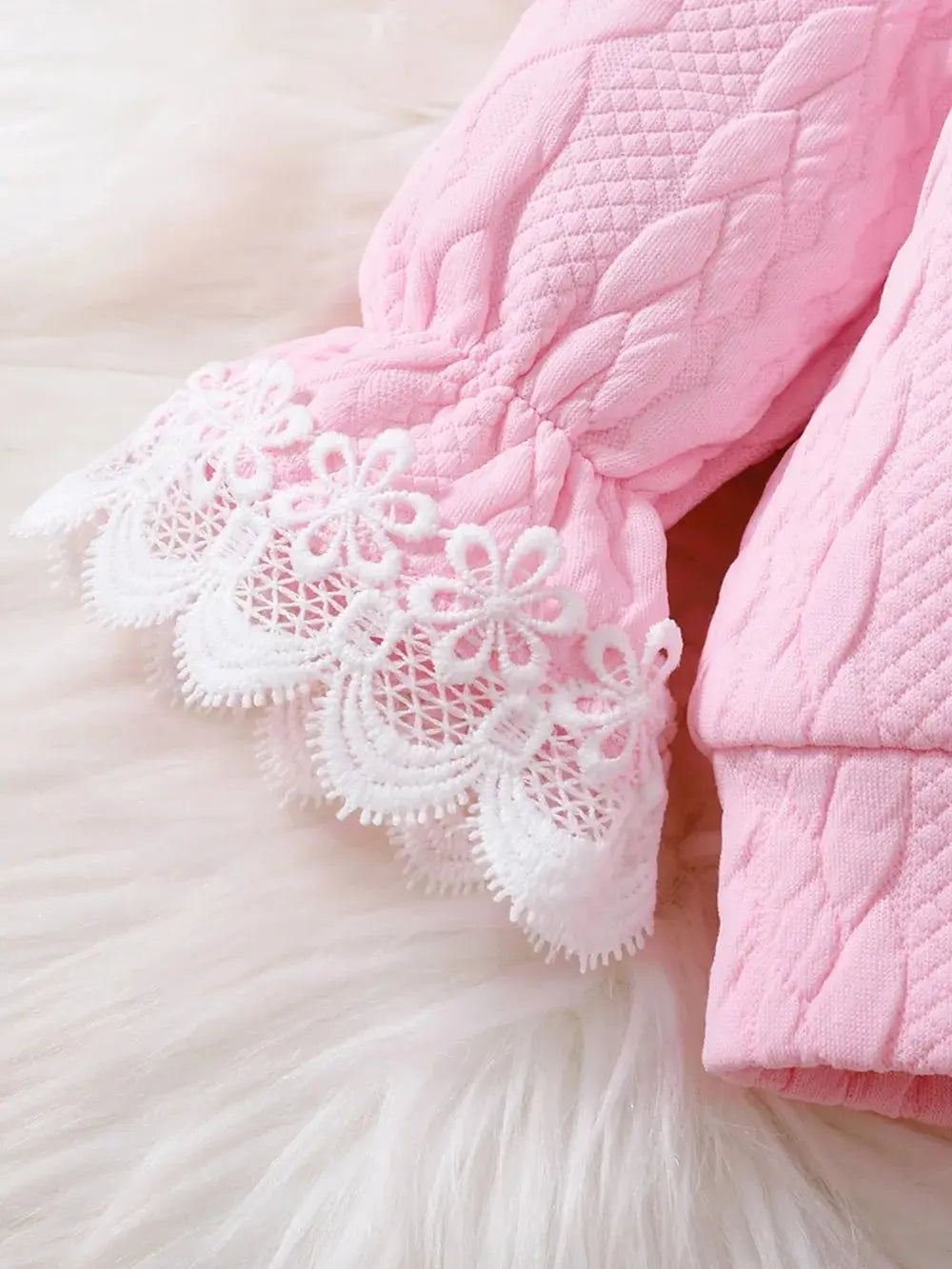 Children's Lace Detail Top and Skirt Set.