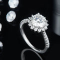 2 Carat Moissanite 925 Sterling Silver Ring.