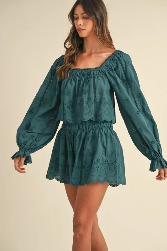 WOMEN Lace Top and Short Set - CHIC TB