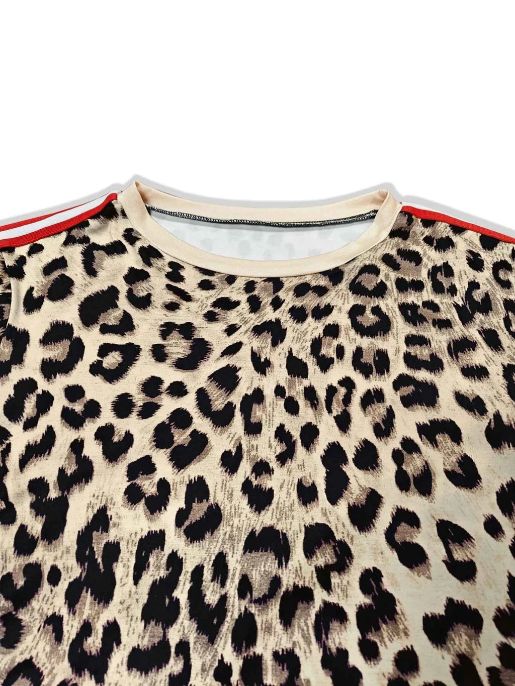 Plus Size Leopard Print Long Sleeve Top and Pants Set