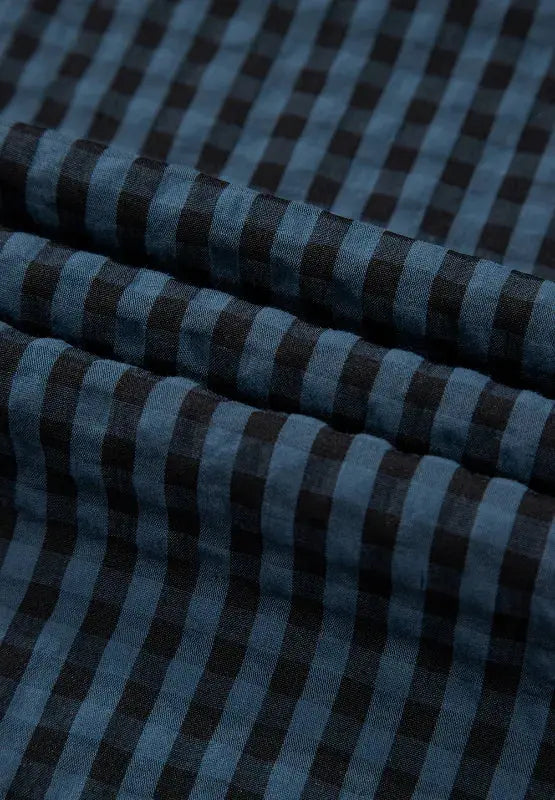 Plaid Wide Strap Wide Leg Overalls.