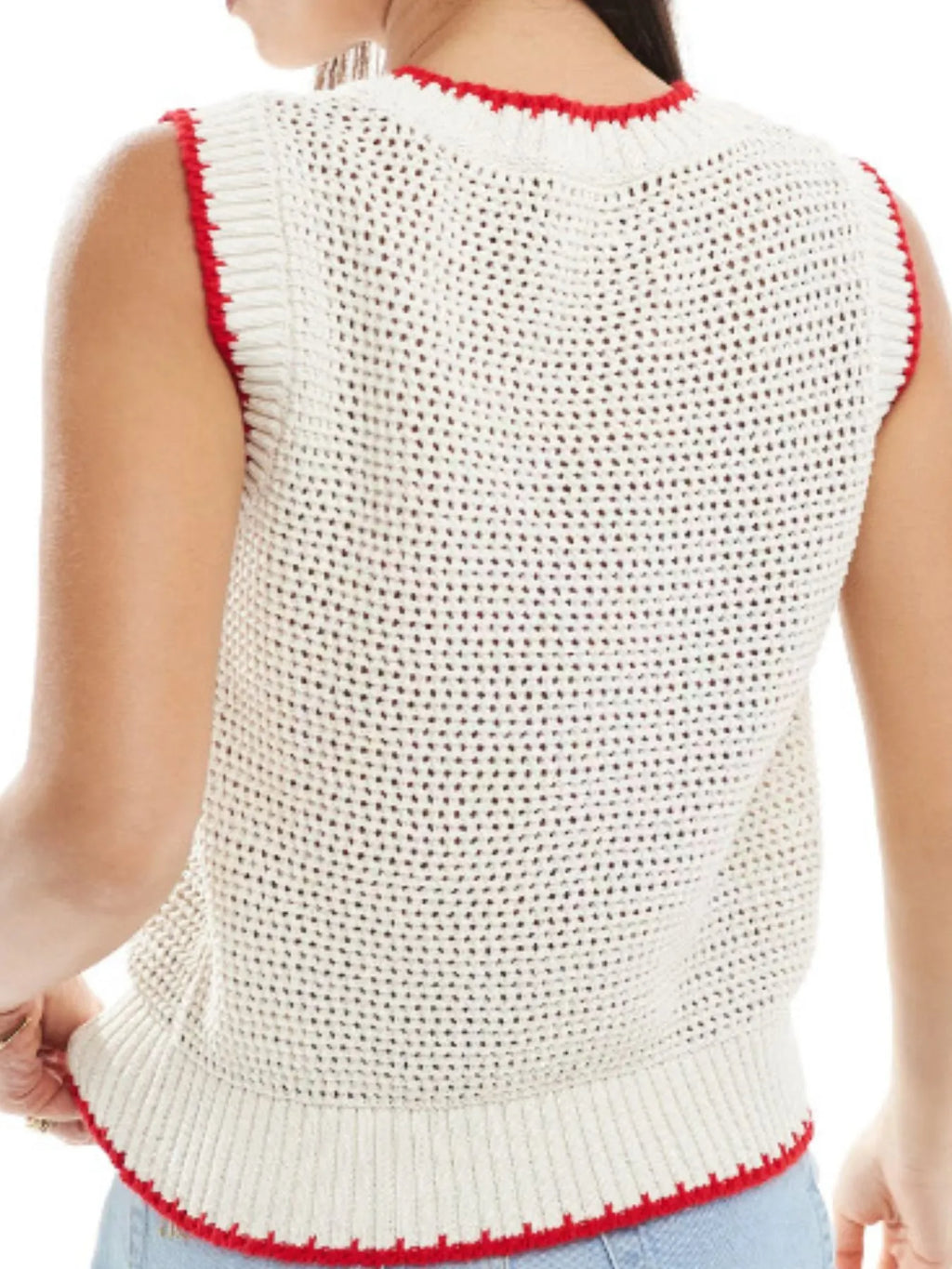 Chili Pepper Crochet Knit Tank Top.