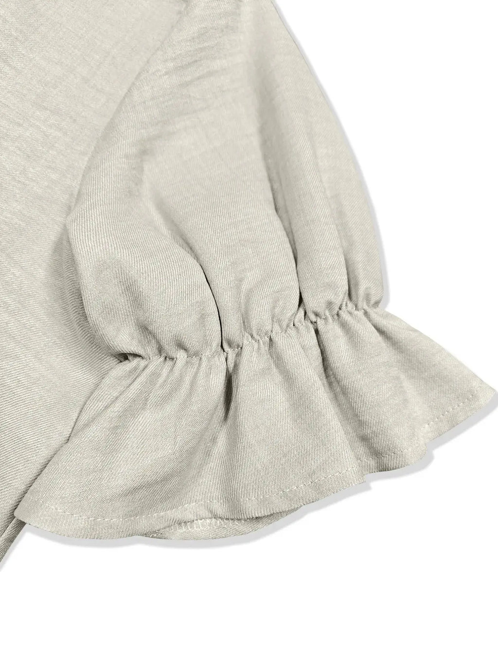 Plus Size Button-Down Shirt and Wide-Leg Pants Set.