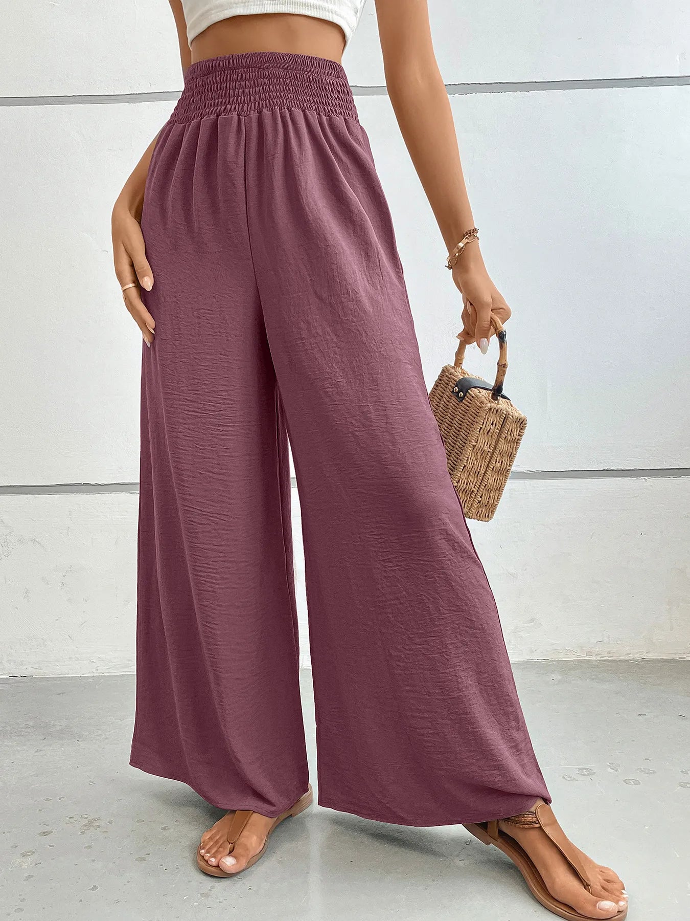 High-Waisted Wide Leg Pants.