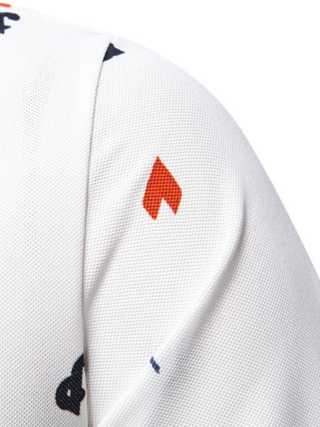 Men's Geometric Print Short Sleeve Polo Shirt.