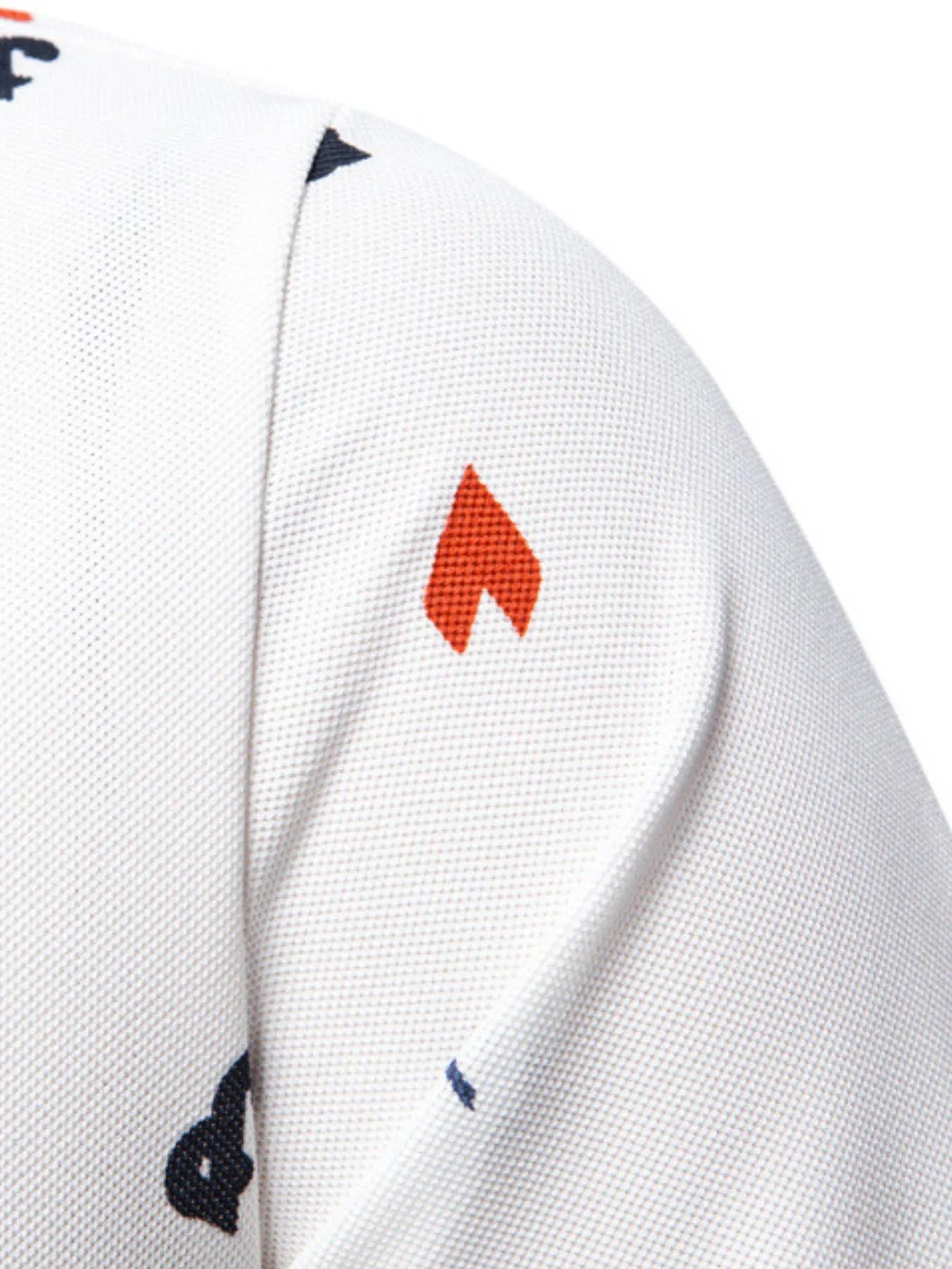 Men's Geometric Print Short Sleeve Polo Shirt.