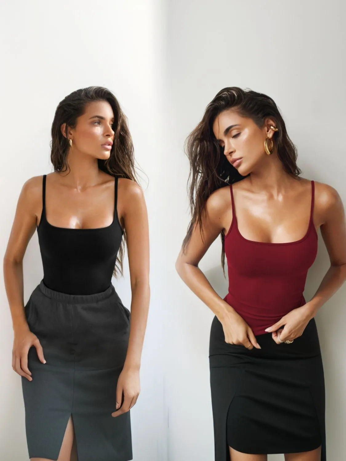 Square Neck 2 Piece Cami.