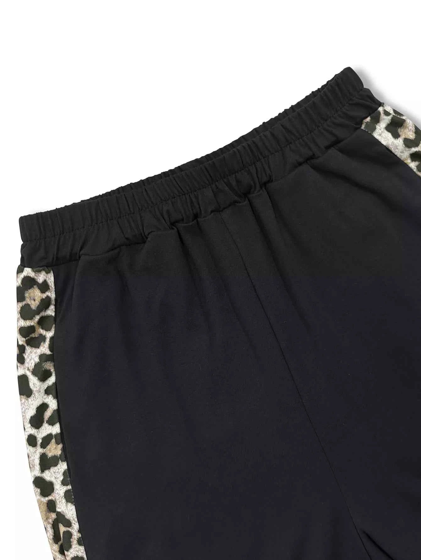 Leopard Print Top and Pants Set