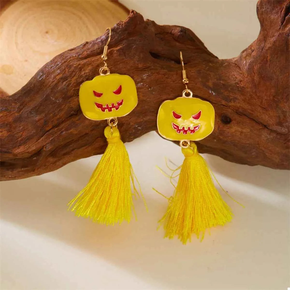 Halloween Ghost and Pumpkin Dangle Earrings