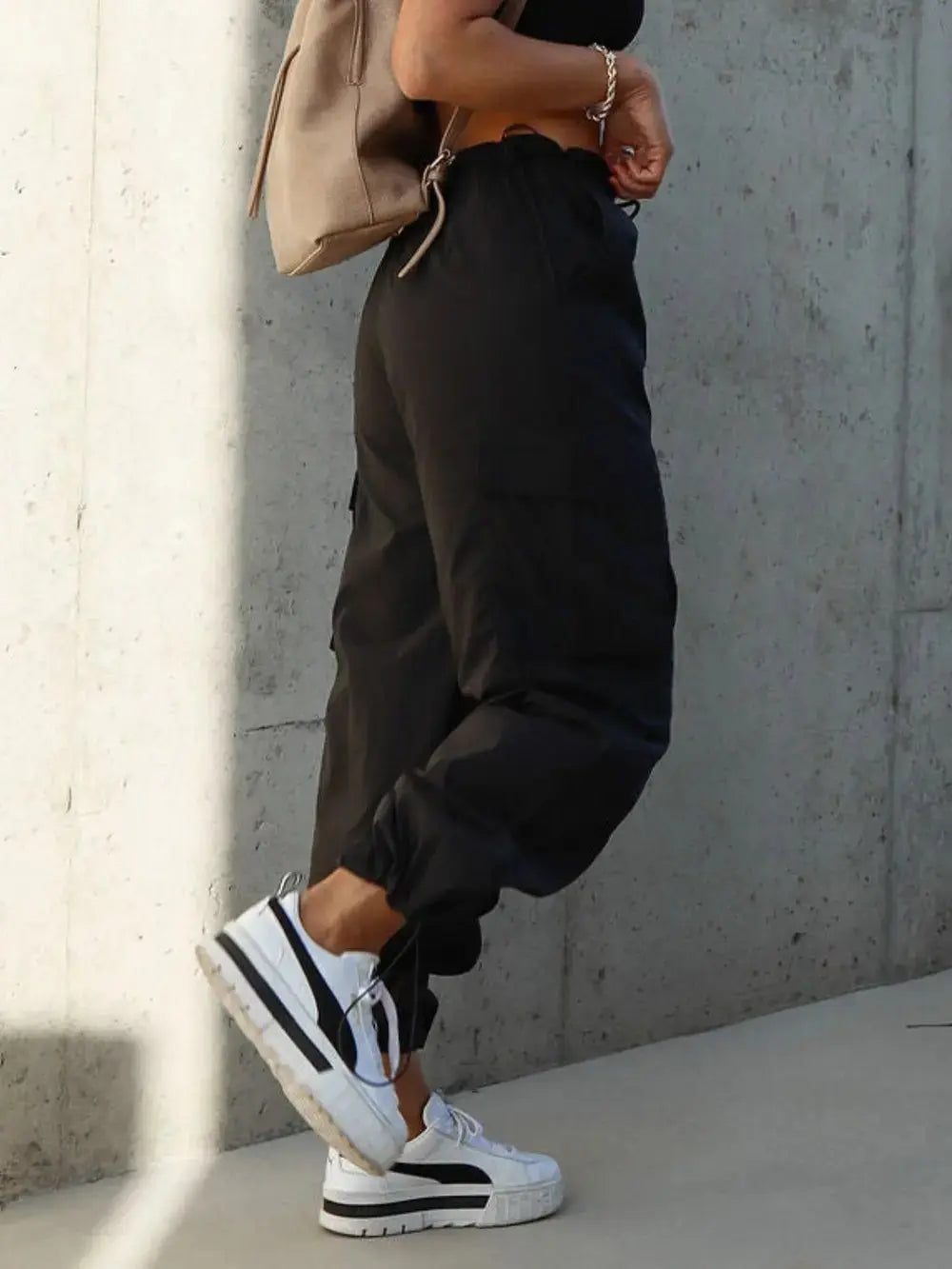 Drawstring Pants with Pockets.