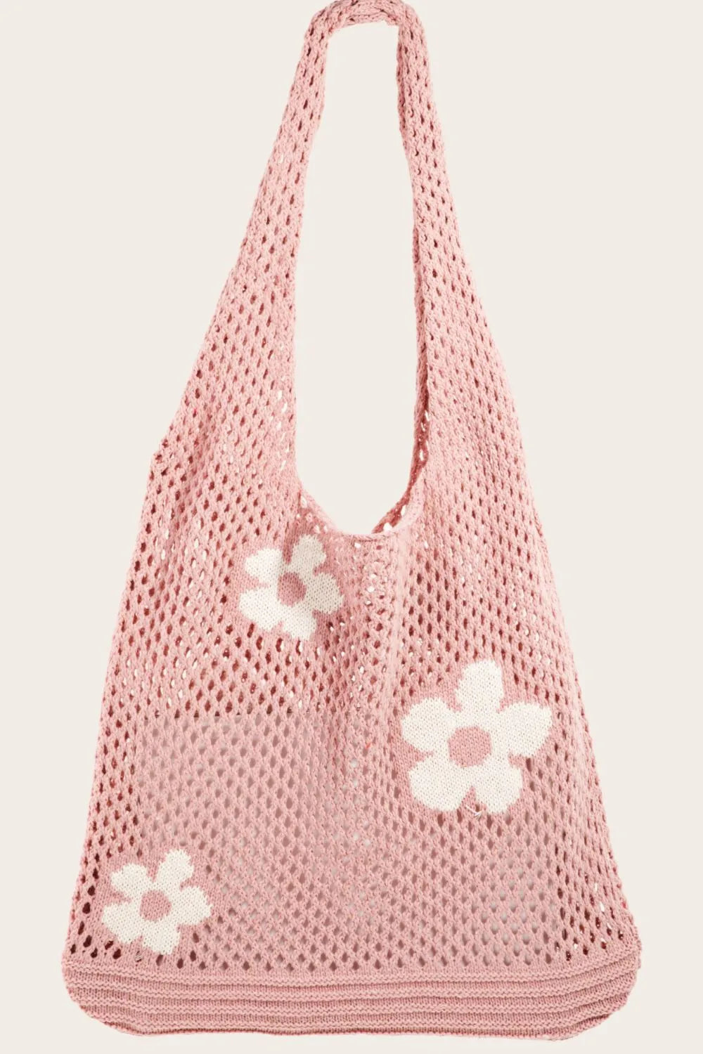 Flower Knitted Shoulder Bag.