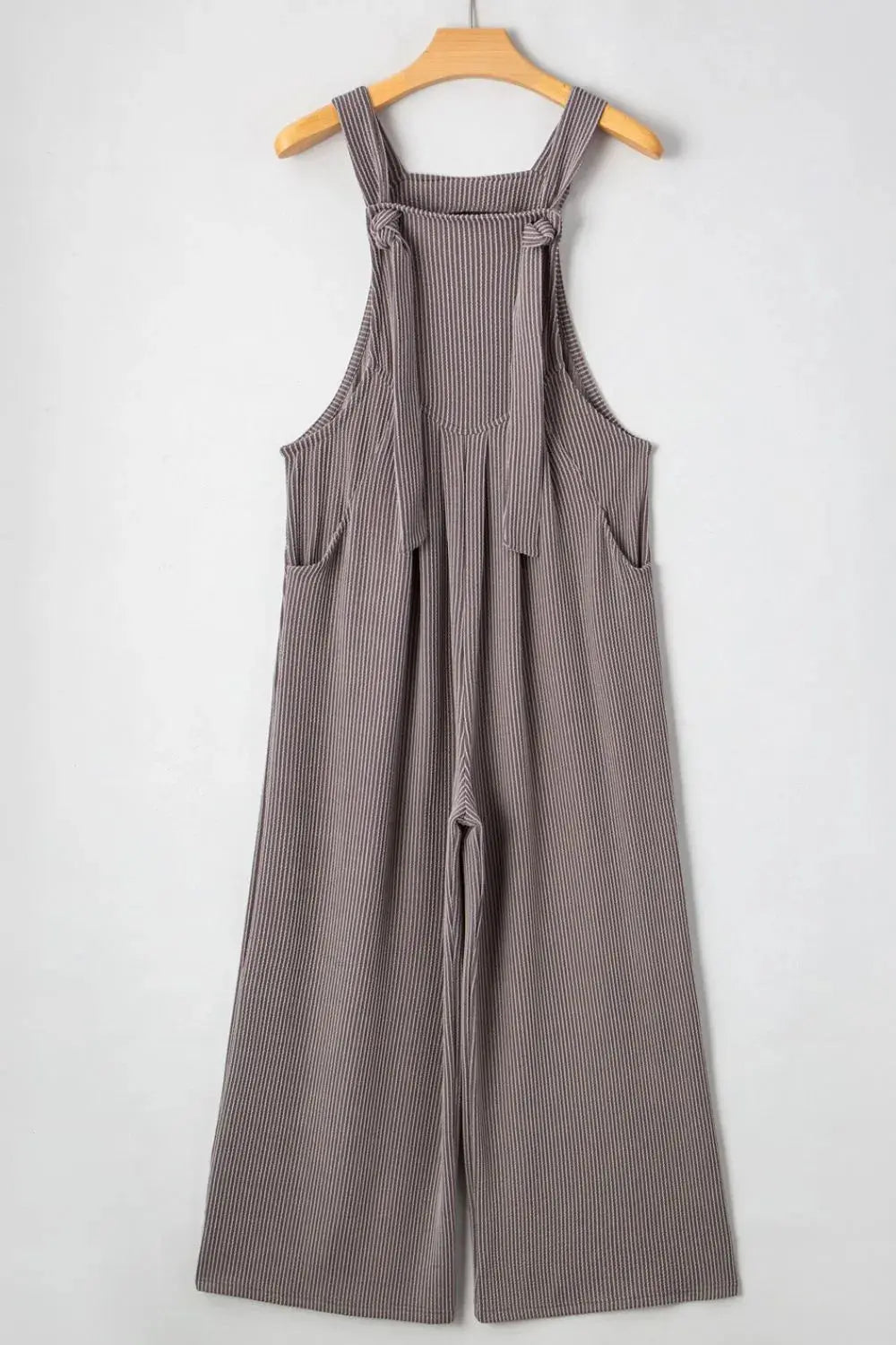 Corded Adjustable Straps Wide Leg Loose Overalls.