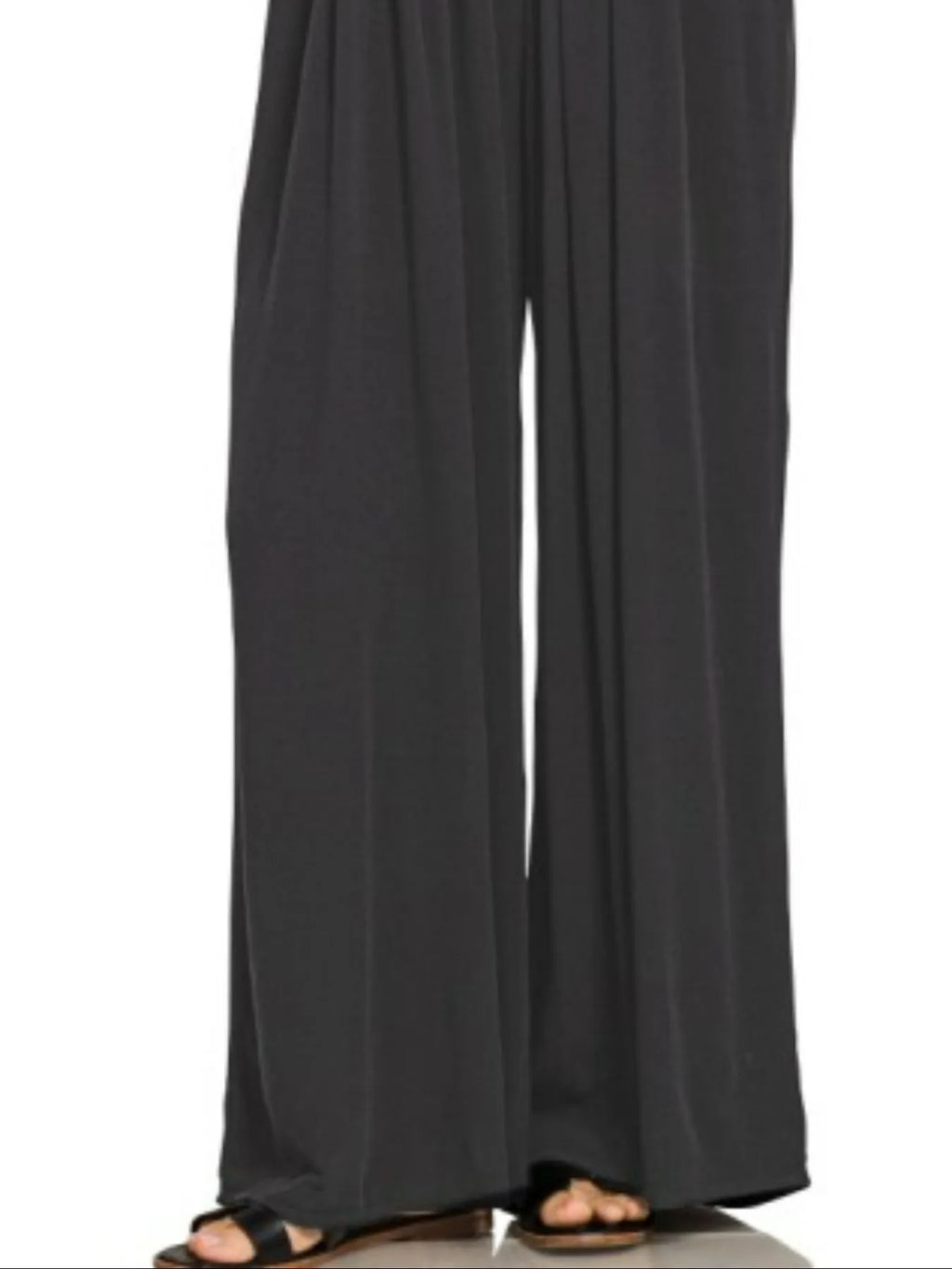 Zenana Woven Rayon Crepe Wide Leg Overalls.
