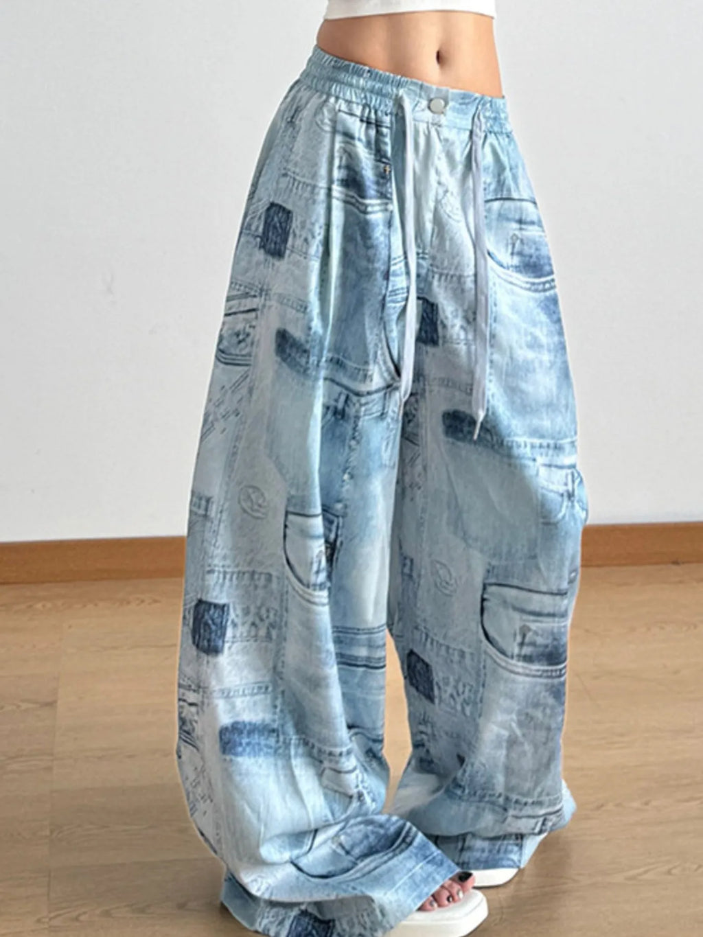 Wide Leg Relaxed Fit Pants.