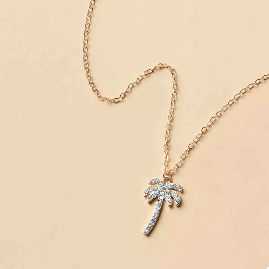 Palm Tree Pendant Necklace