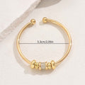 Minimalist Korean Style Women Bangle, Unique Geometric Niche Design Inlaid Cubic Zirconia, Premium Texture Fashion Wrist Jewelry