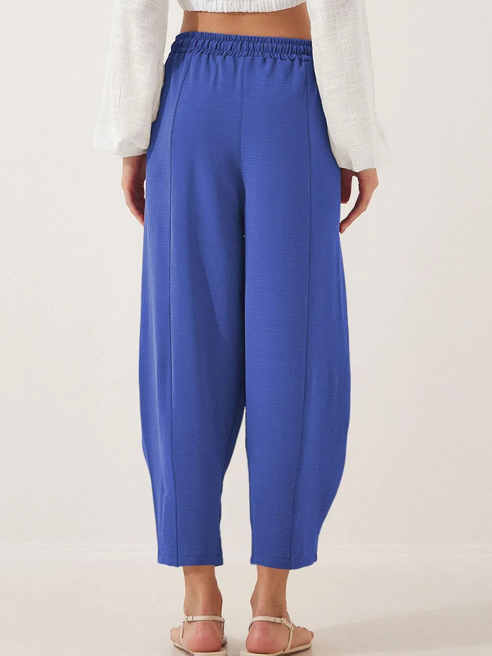 Full Size Drawstring Cropped Jogger Pants Plus Size.