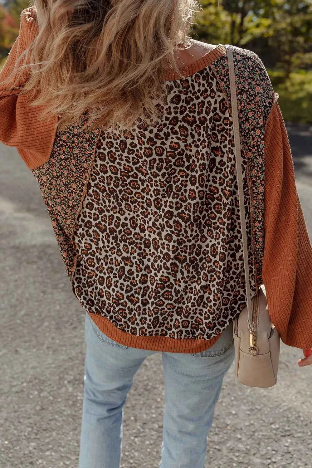 Leopard Print Long Sleeve Sweatshirt